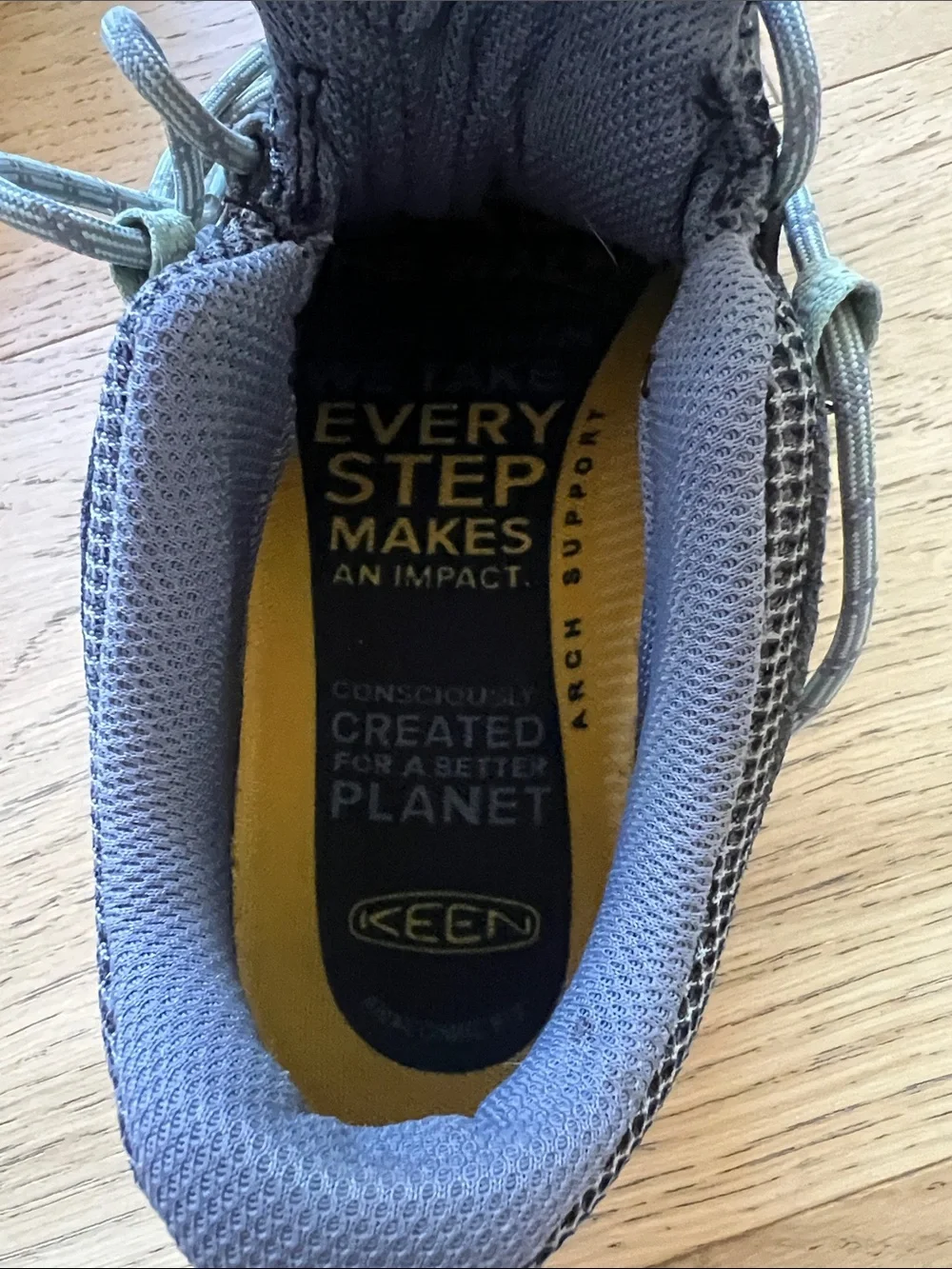 Keen Women's Grey and Light Blue Lace-Up Hiking Shoes